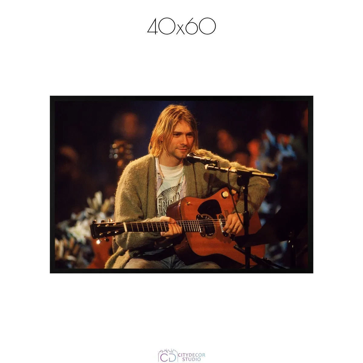 Постер Citydecor Kurt Cobain арт. 1 (1 постер 40x60 см без рамы)