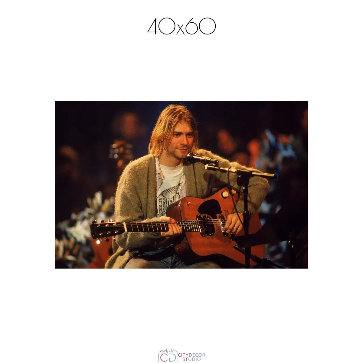 Постер Citydecor Kurt Cobain арт. 1 (1 постер 40x60 см без рамы)