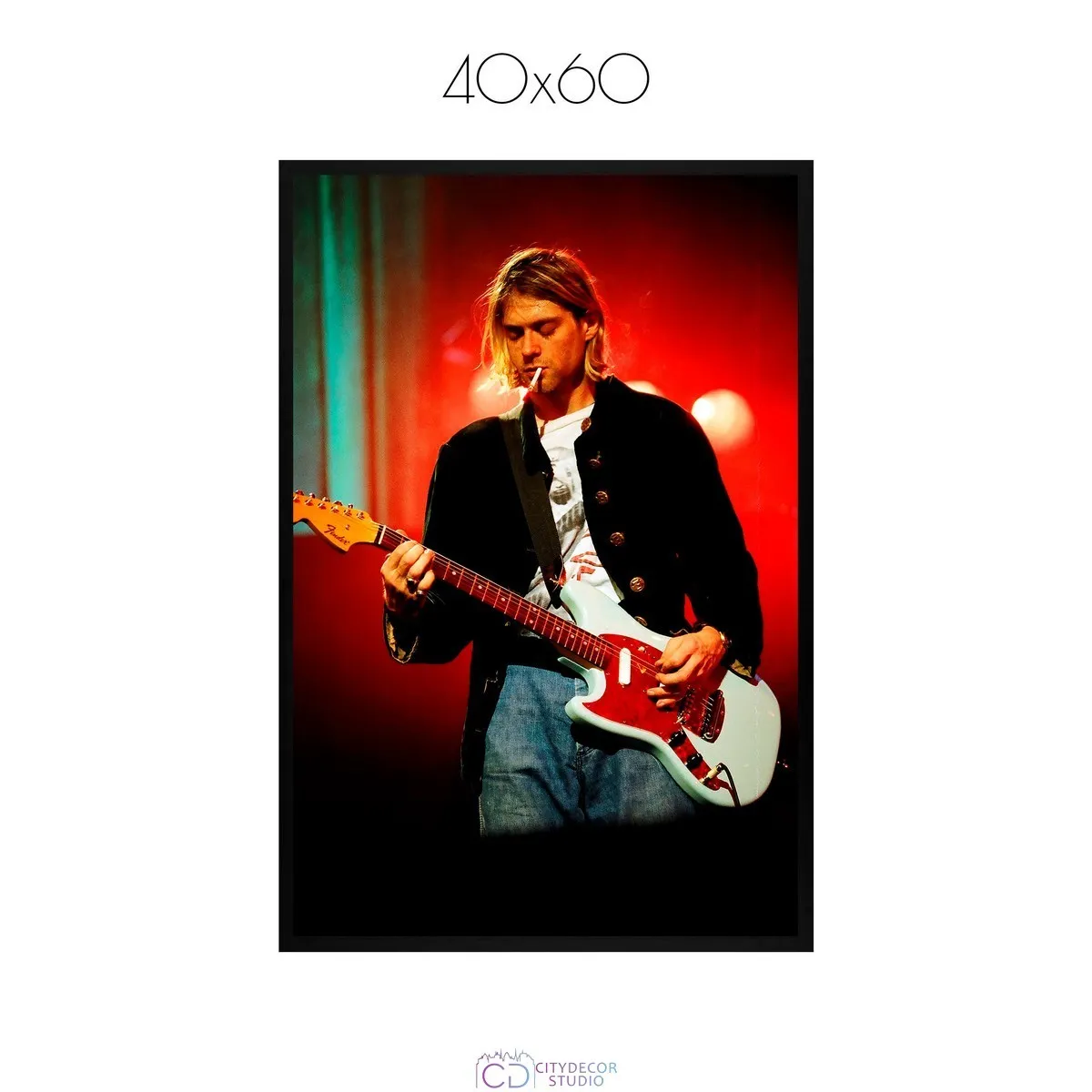 Постер Citydecor Kurt Cobain арт. 3 (1 постер 40x60 см без рамы)