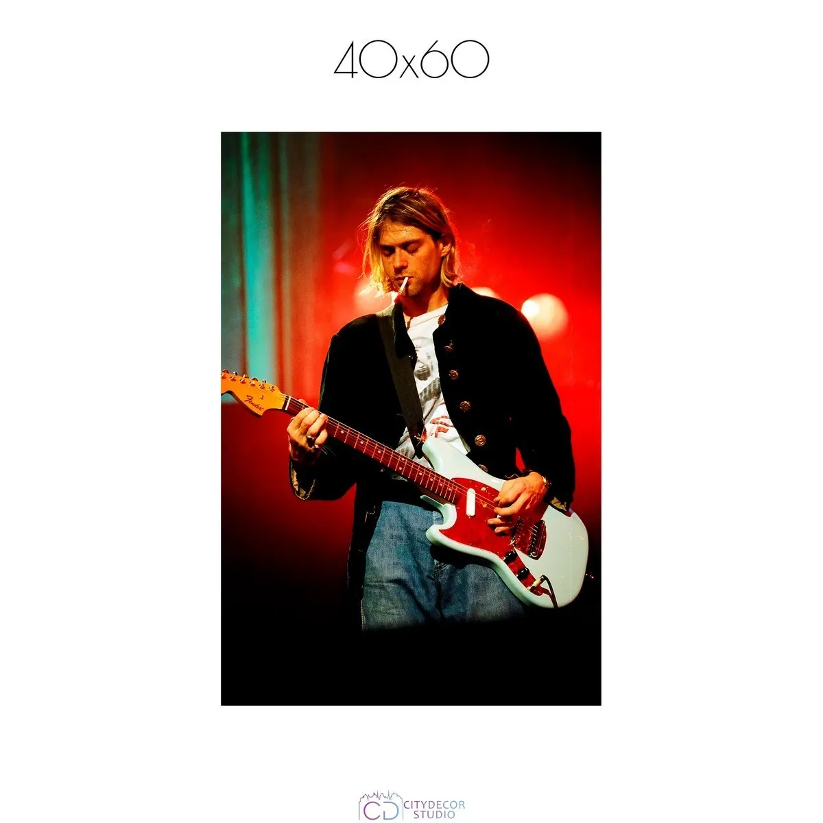 Постер Citydecor Kurt Cobain арт. 3 (1 постер 40x60 см без рамы)