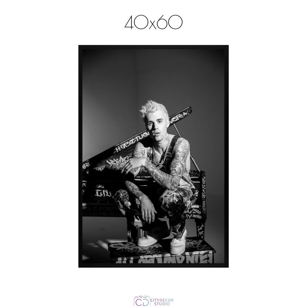 Постер Citydecor Justin Bieber арт. 1 (1 постер 40x60 см без рамы)