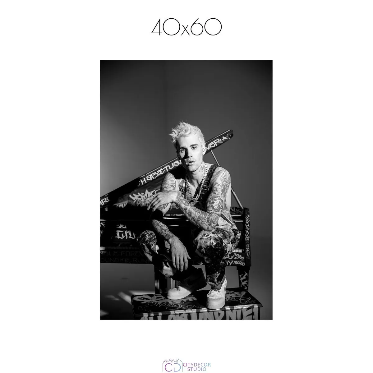 Постер Citydecor Justin Bieber арт. 1 (1 постер 40x60 см без рамы)