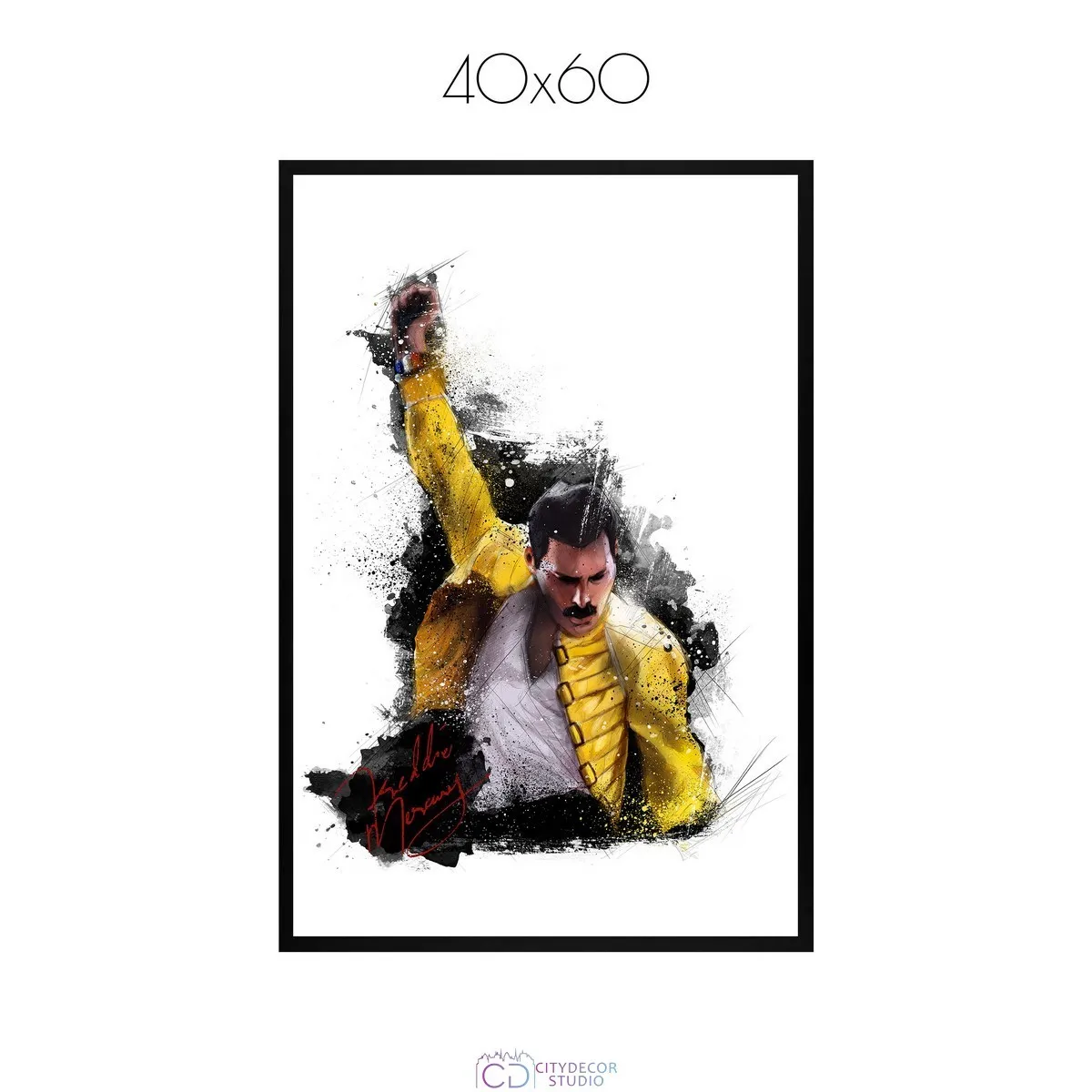 Постер Citydecor Freddie Mercury арт. 1 (1 постер 40x60 см без рамы)