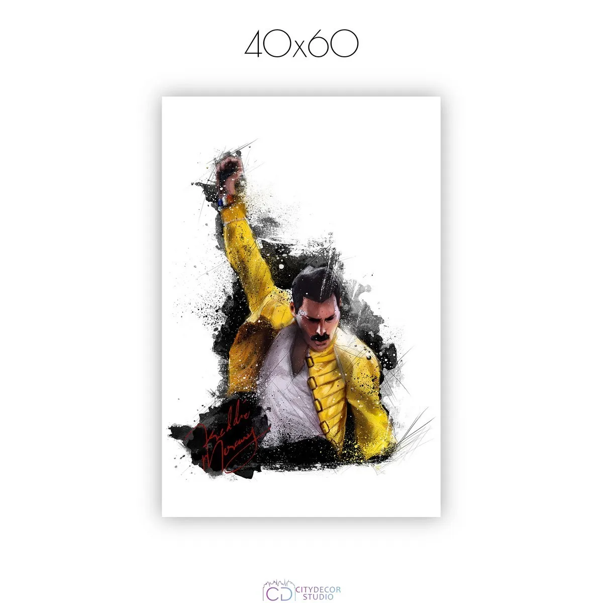 Постер Citydecor Freddie Mercury арт. 1 (1 постер 40x60 см без рамы)