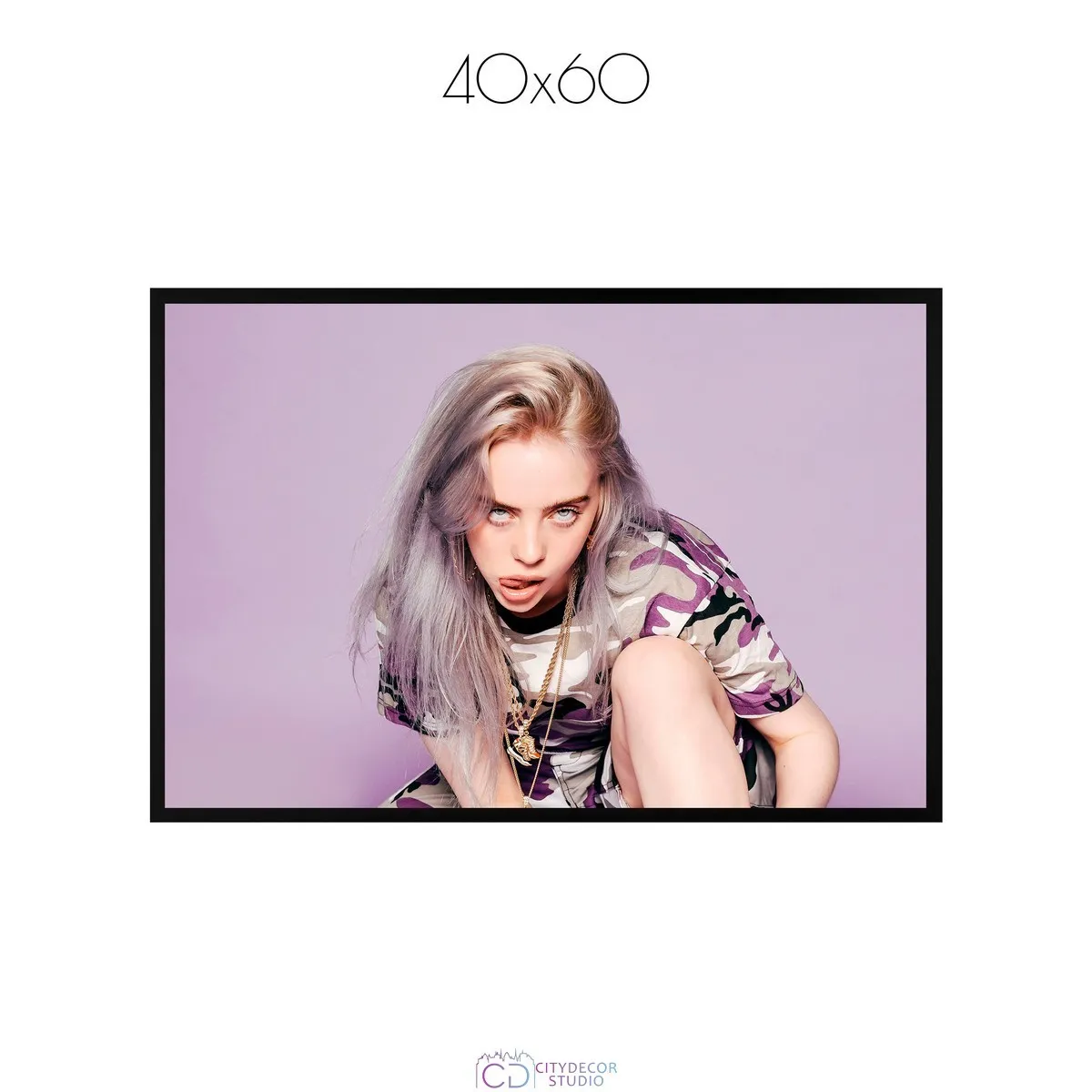 Постер Citydecor Billie Eilish арт. 1 (1 постер 40x60 см без рамы)
