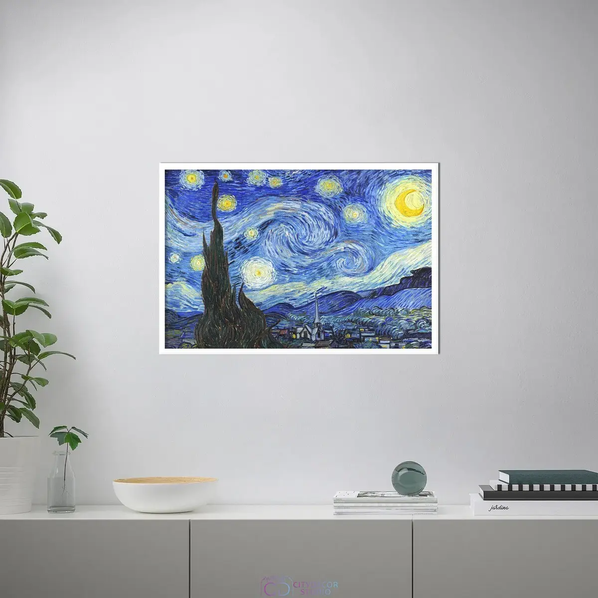 Постер Citydecor "Звездная ночь", Винсент ван Гог. Репродукция (1 постер 40x60 см без рамы)