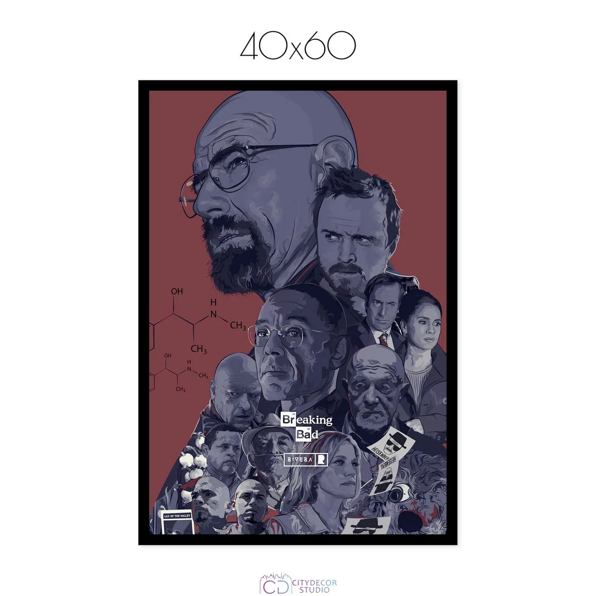 Постер Citydecor Во все тяжкие арт. 1 (1 постер 40x60 см без рамы)