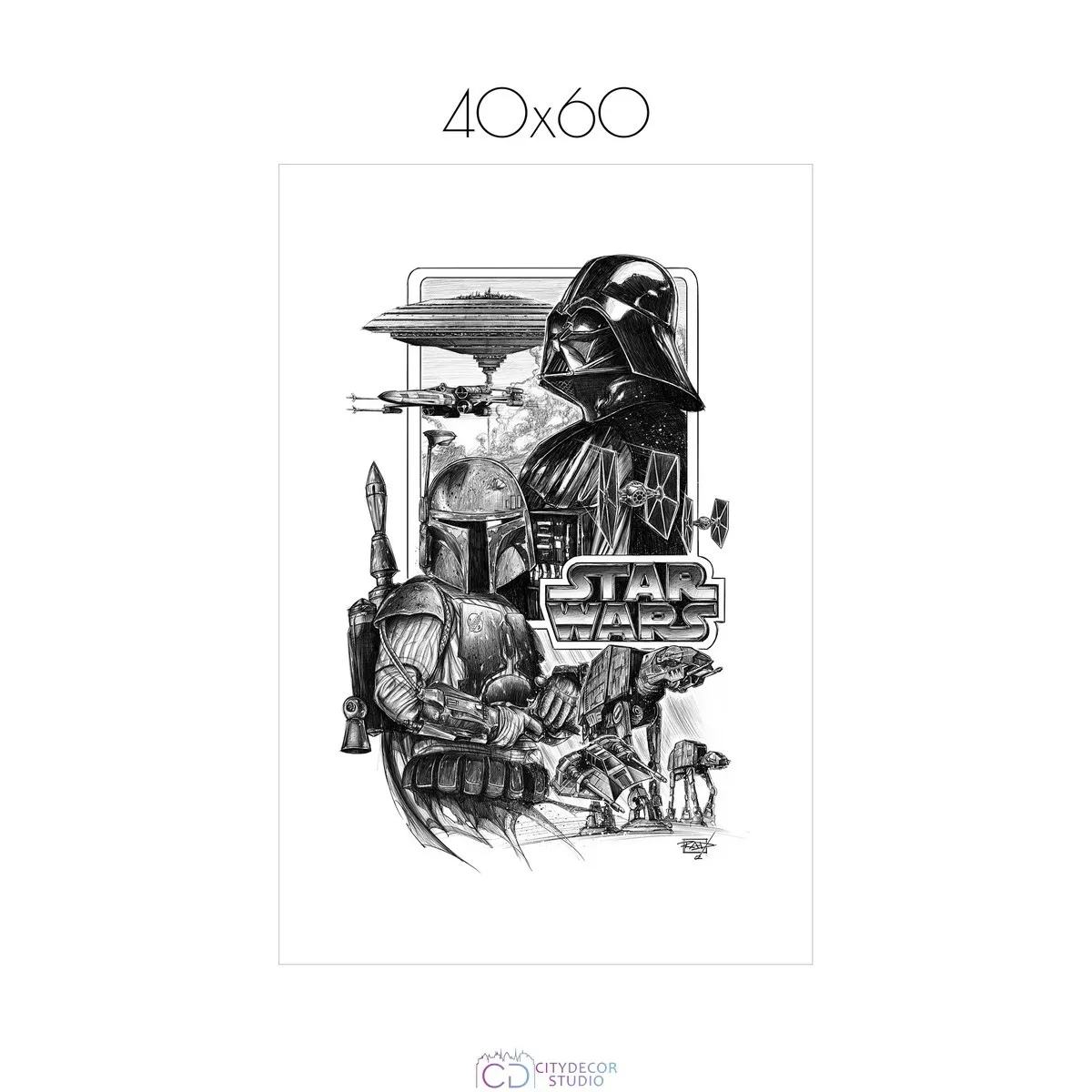 Постер Citydecor Звездные воины арт. 11 (1 постер 40x60 см без рамы)