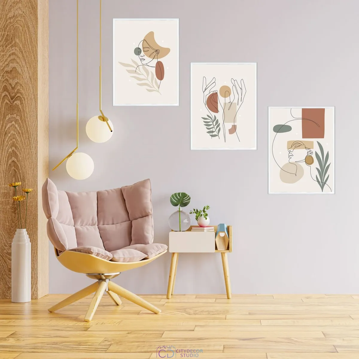 Набор постеров Citydecor Абстракция арт. 4 (3 постера размером 40x30 см без рам)