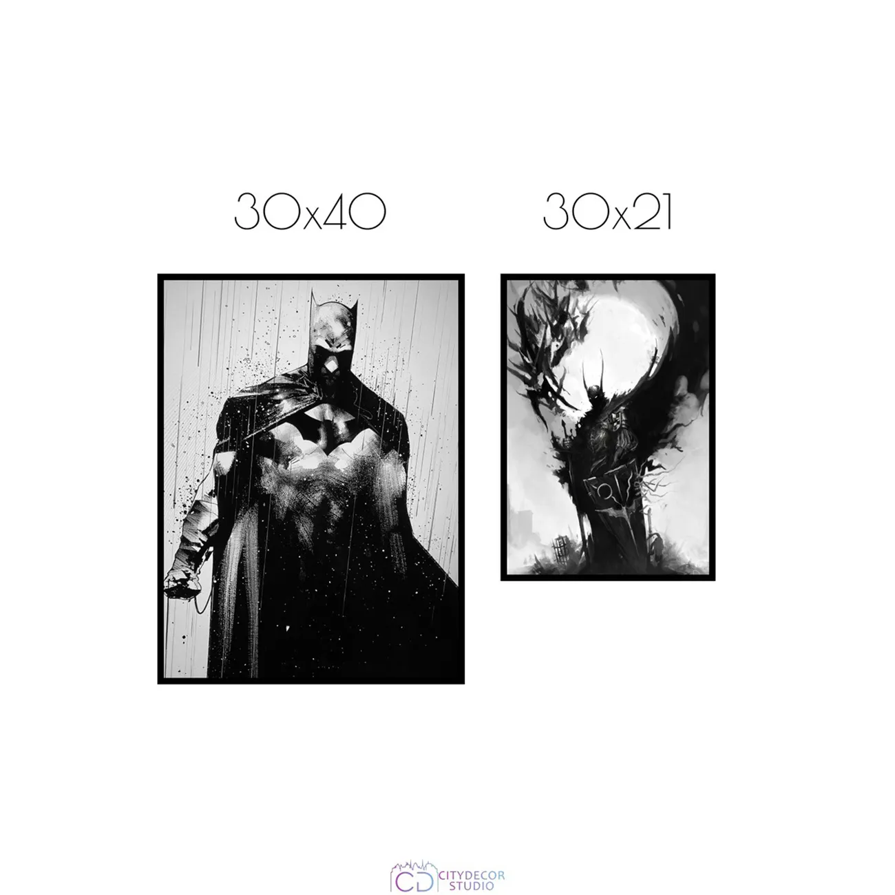 Набор постеров Citydecor Batman арт. 6 (по 1 постеру размером 21x30 и 30x40 см без рам)