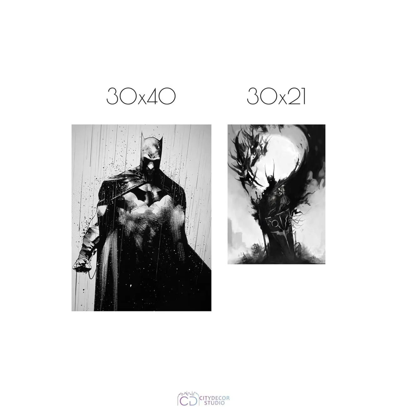 Набор постеров Citydecor Batman арт. 6 (по 1 постеру размером 21x30 и 30x40 см без рам)