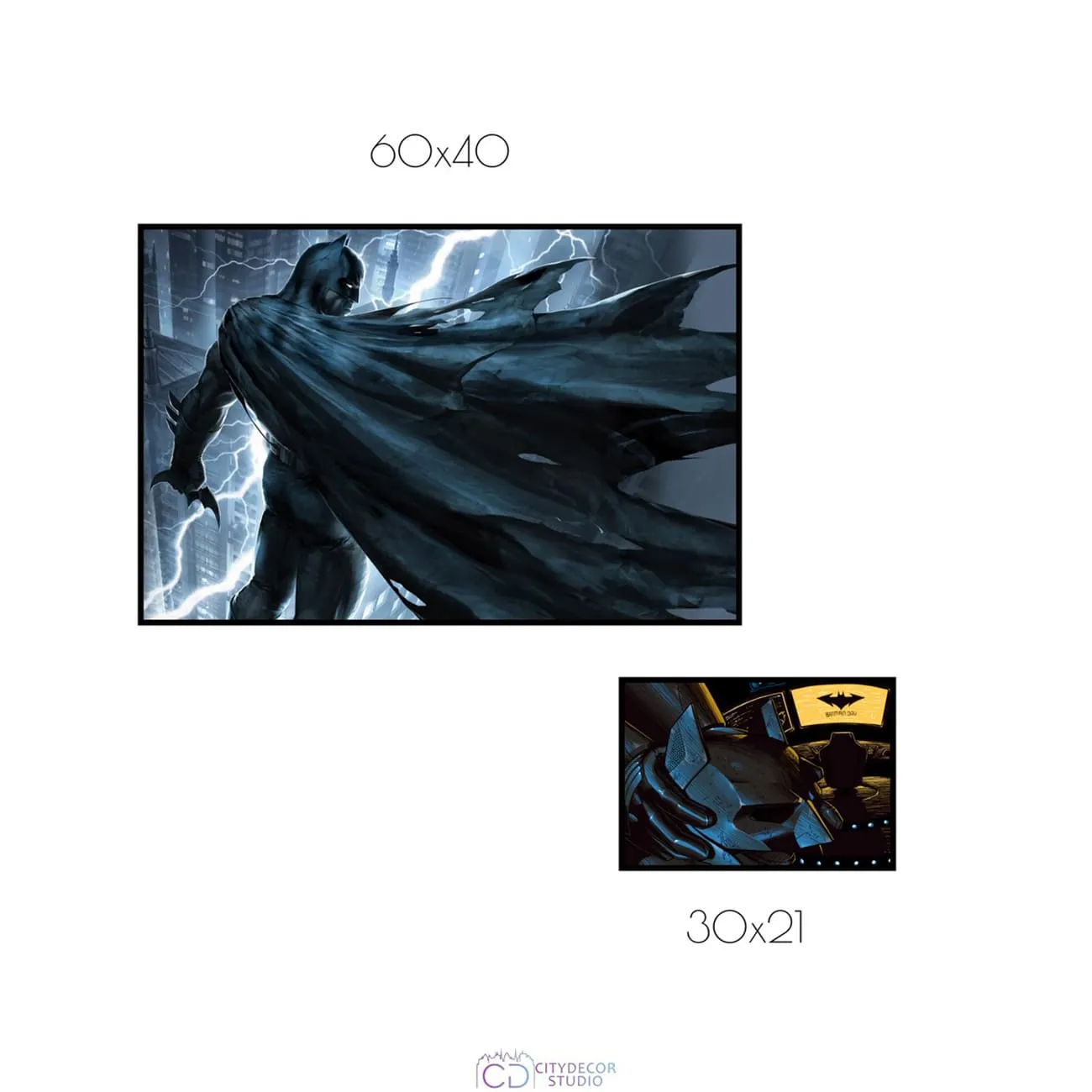Набор постеров Citydecor Batman арт. 7 (по 1 постеру размером 21x30 и 40x60 см без рам)