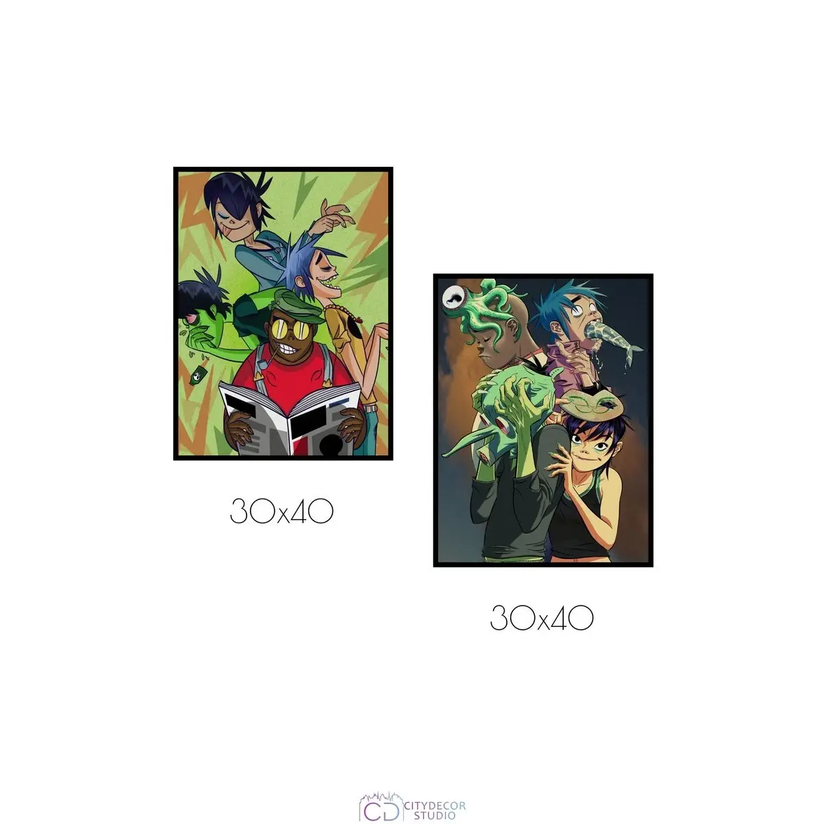 Набор постеров Citydecor Gorillaz арт. 10 (2 постера размером 30x40 см без рам)