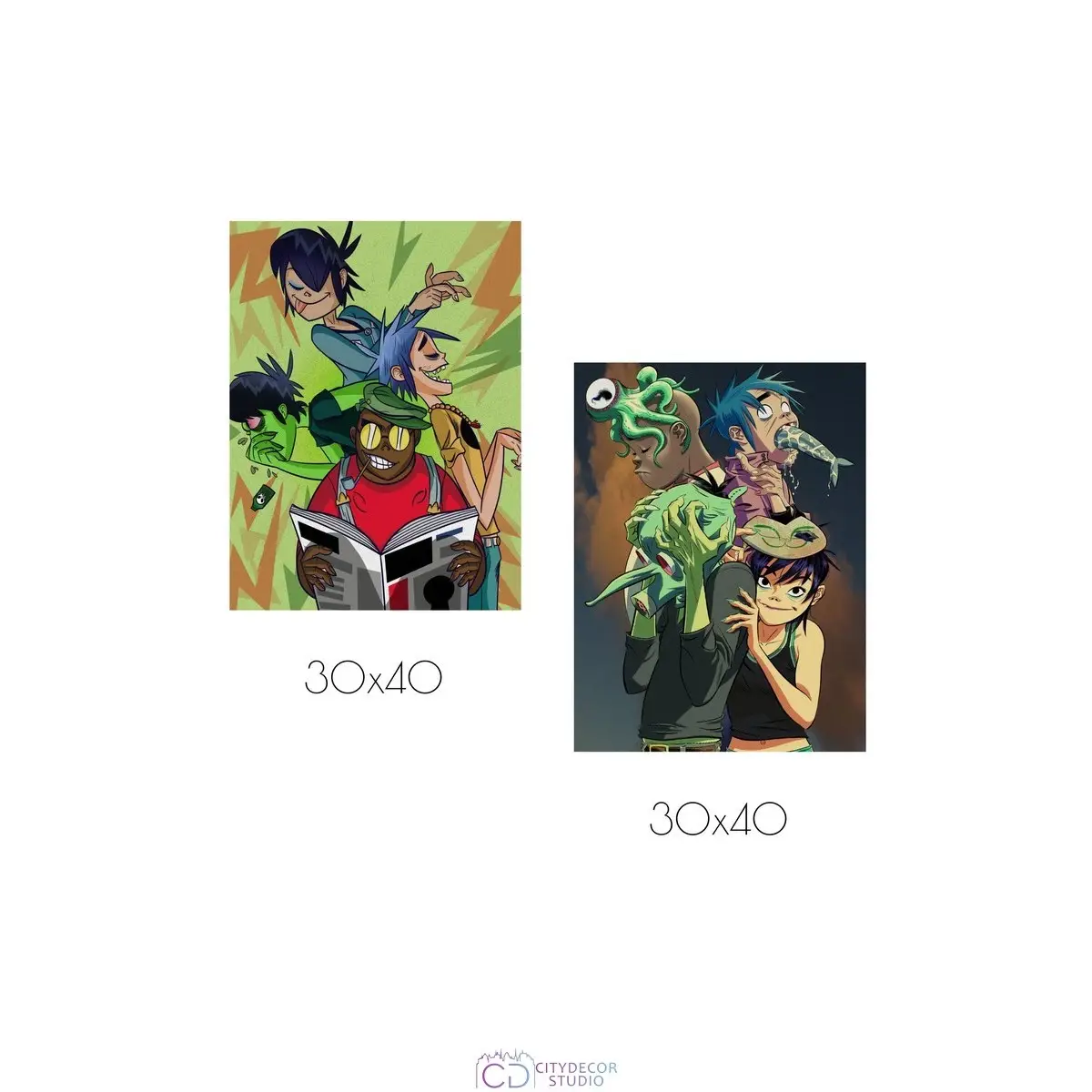 Набор постеров Citydecor Gorillaz арт. 10 (2 постера размером 30x40 см без рам)