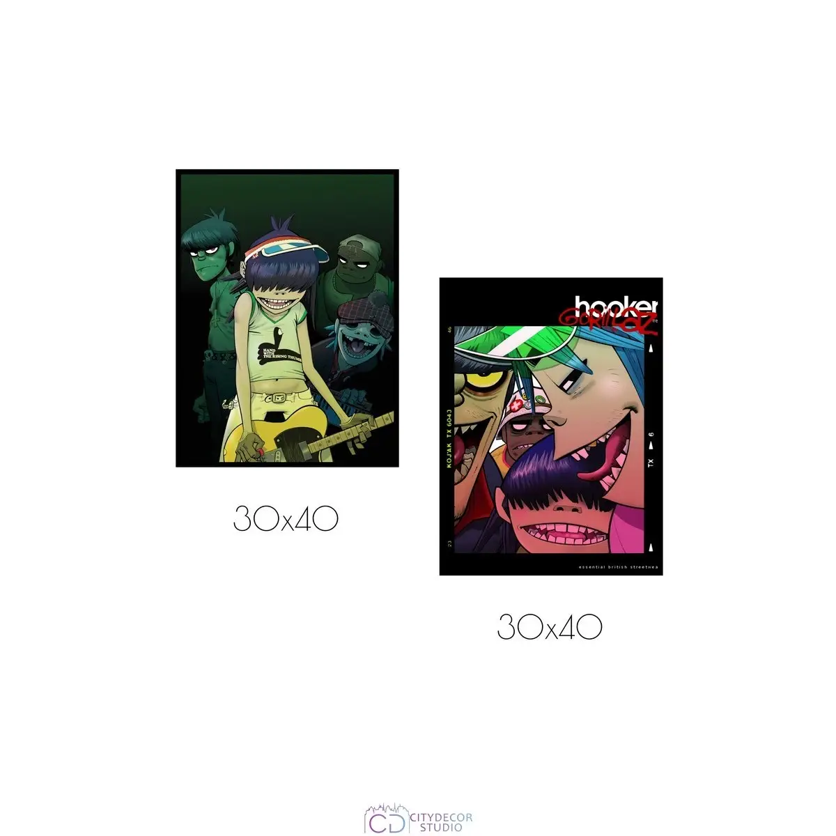 Набор постеров Citydecor Gorillaz арт. 4 (2 постера размером 30x40 см без рам)