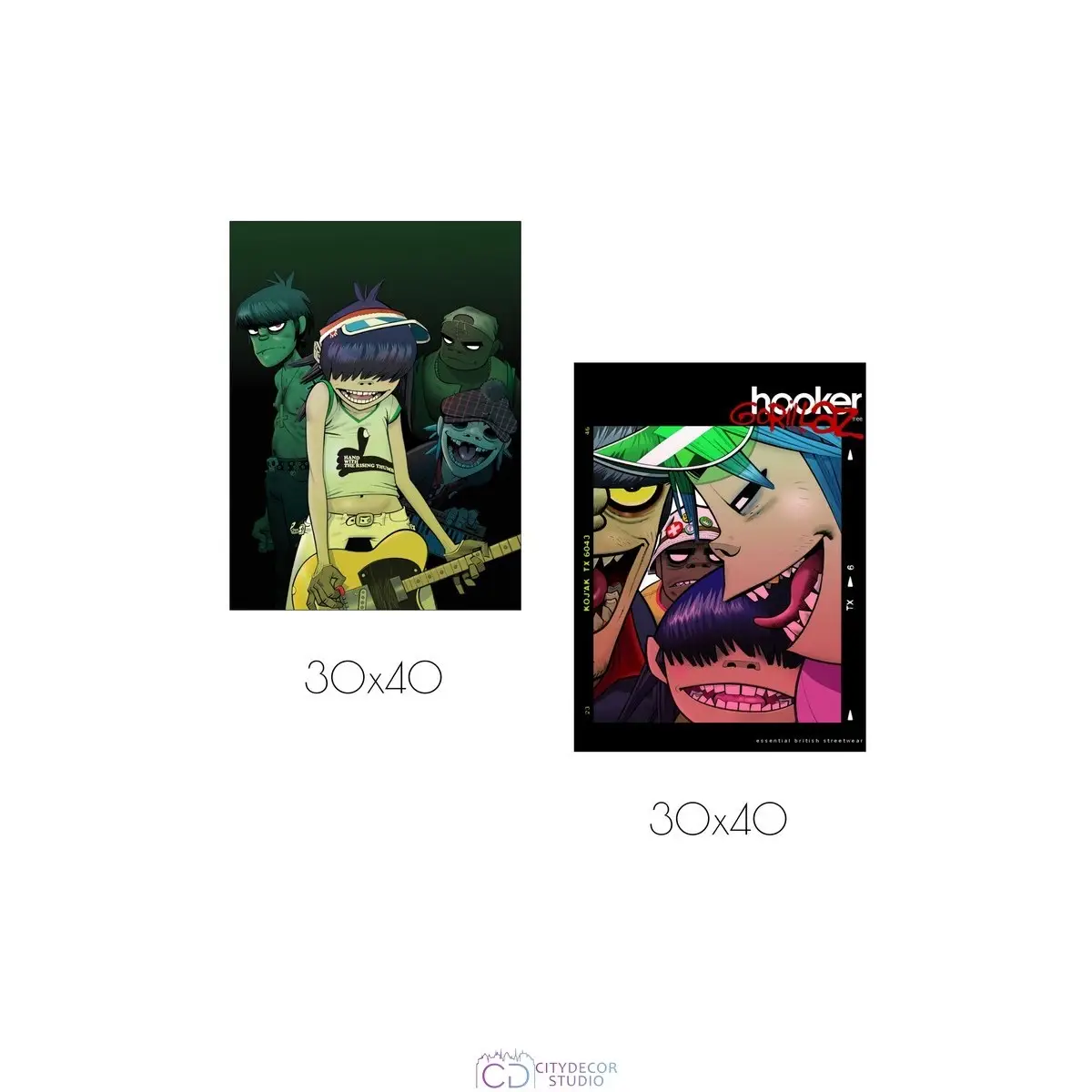 Набор постеров Citydecor Gorillaz арт. 4 (2 постера размером 30x40 см без рам)
