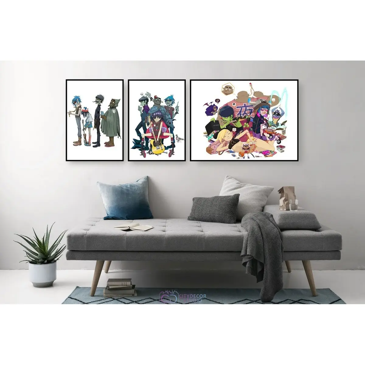 Набор постеров Citydecor Gorillaz арт. 8 (2 постера размером 21x30 см и 1 постер 30x40 см без рам)