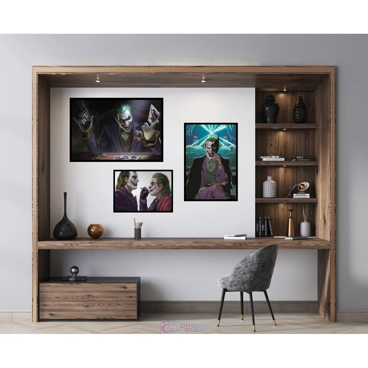 Набор постеров Citydecor Харли Квинн арт. 2 (по 1 постеру размером 21x30, 30x40 и 40x60 см без рам)
