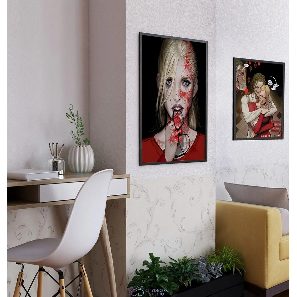 Набор постеров Citydecor Харли Квинн арт. 6 (по 1 постеру размером 30x40 и 40x60 см без рам)