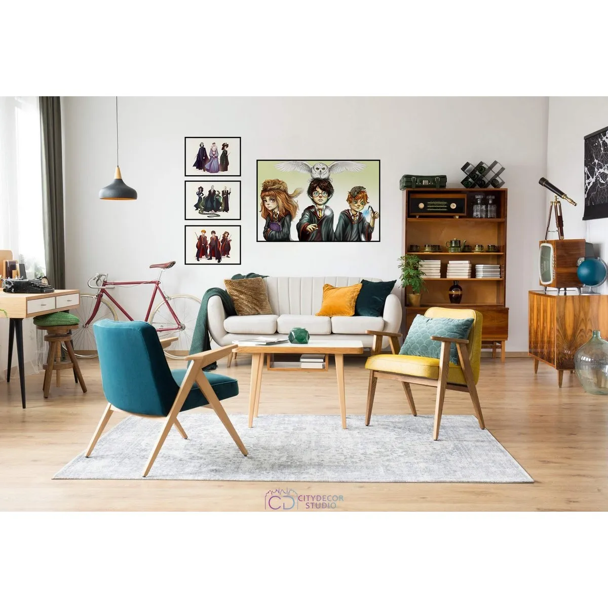 Набор постеров Citydecor Гарри Поттер арт. 10 (3 постера размером 21x30 см и 1 постер 40x60 см без рам)
