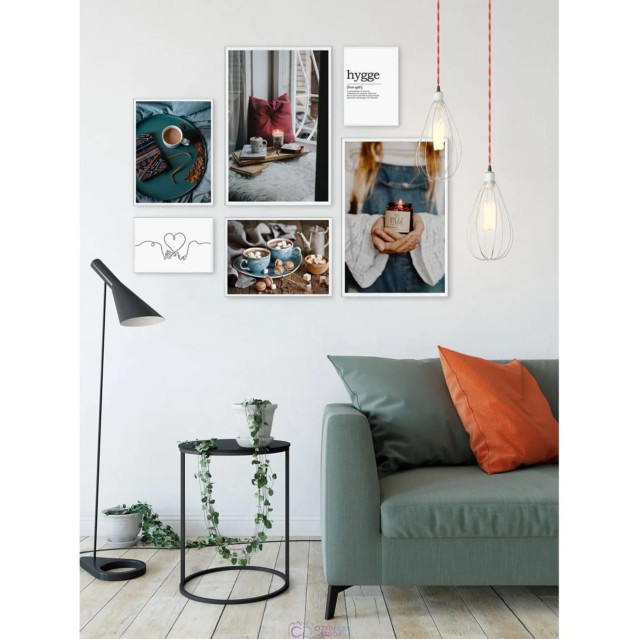 Набор постеров Citydecor Hygge арт. 1 (по 2 постера размером 21x30, 30x40 и 40x60 см без рам)