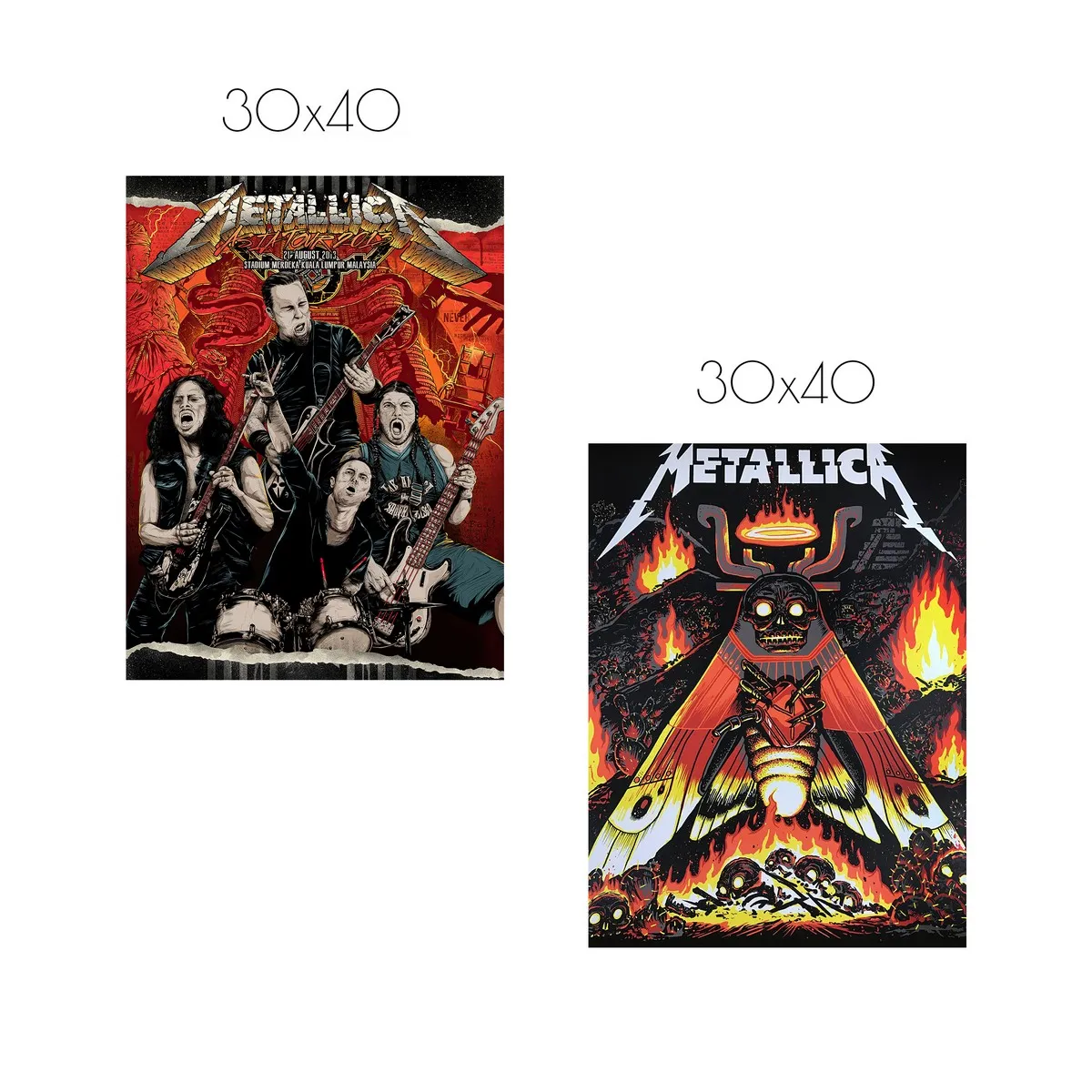 Набор постеров Citydecor Metallica арт. 10 (2 постера 30x40 см без рам)