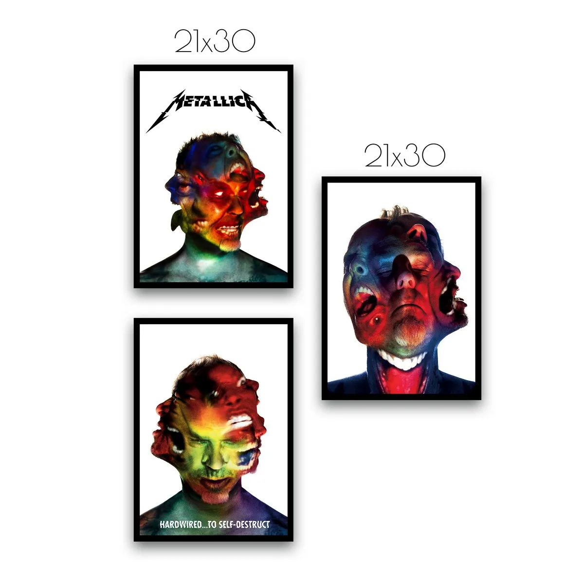 Набор постеров Citydecor Metallica арт. 8 (3 постера 21x30 см без рам)