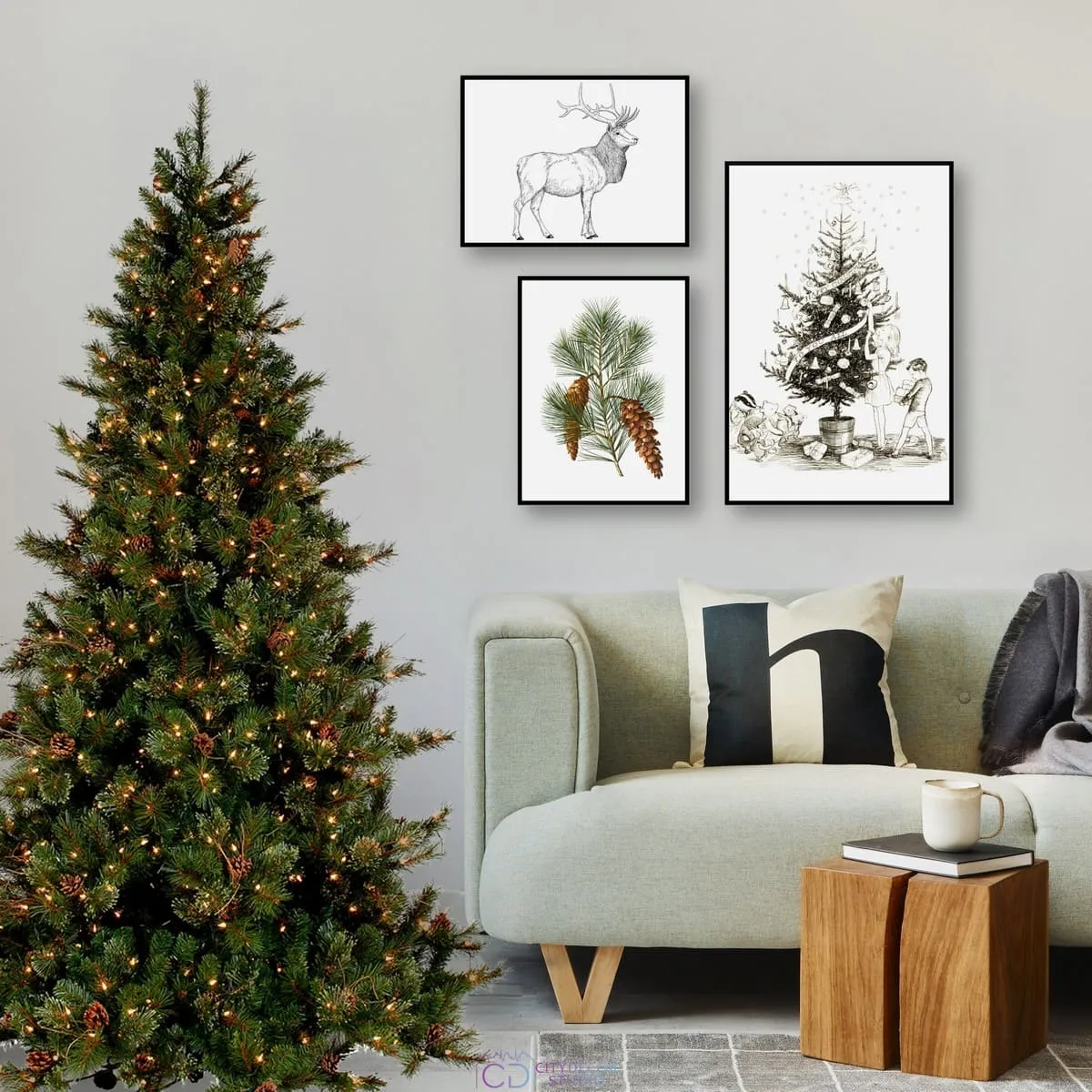 Набор постеров Citydecor New Year арт. 1 (2 постера размером 30x40 см и 1 постер 40x60 см без рам)