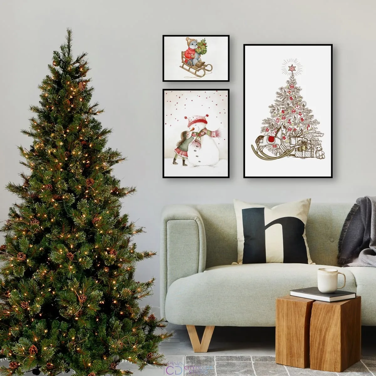 Набор постеров Citydecor New Year арт. 5 (по 1 постеру размером 21x30, 30x40 и 40x60 см без рам)