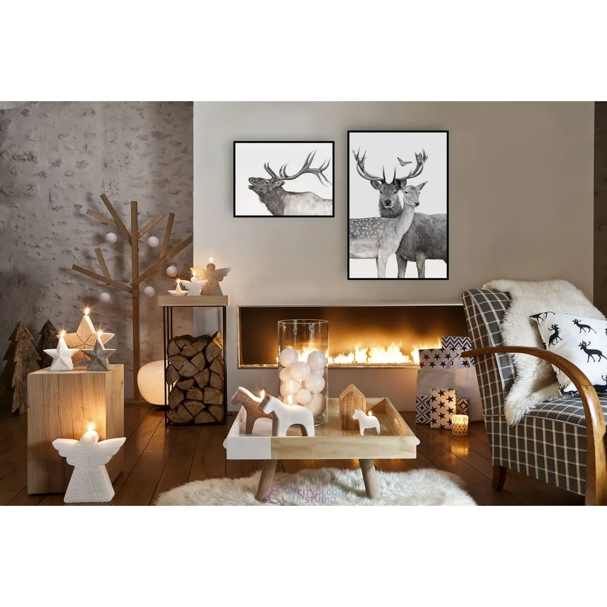 Набор постеров Citydecor New Year арт. 7 (по 1 постеру размером 30x40 и 40x60 см без рам)
