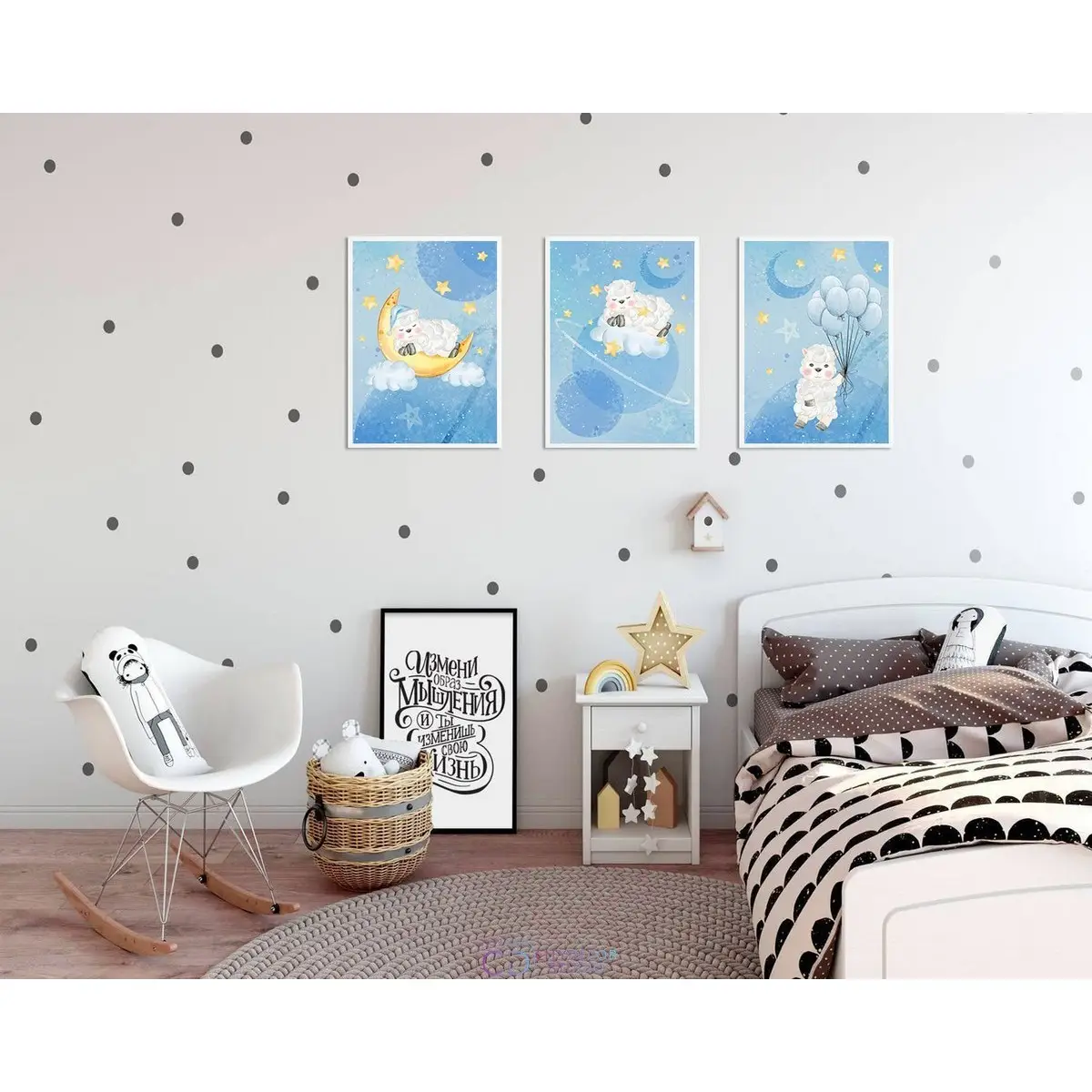 Набор дизайнерских постеров Citydecor Овечки арт. 30 (3 постера размером 21x30 см без рам)