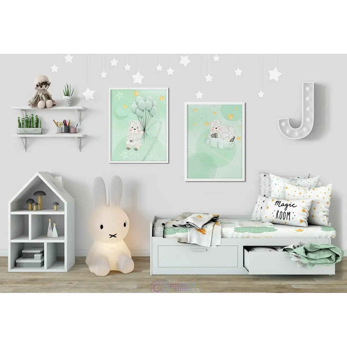 Набор дизайнерских постеров Citydecor Овечки арт. 31 (2 постера размером 30x40 см без рам)