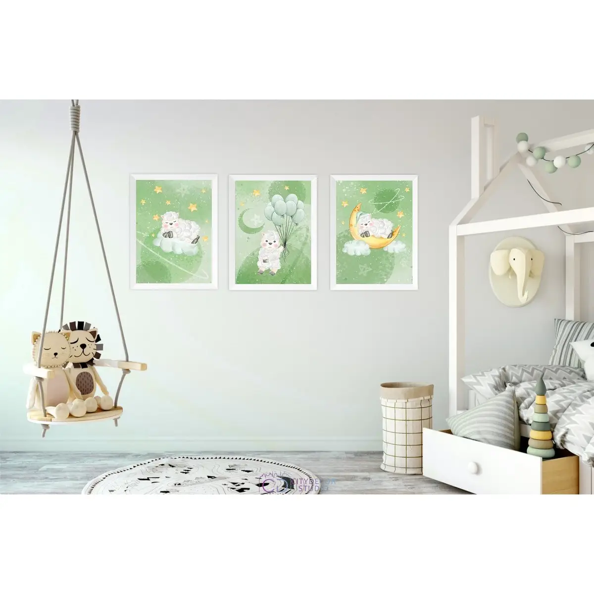 Набор дизайнерских постеров Citydecor Овечки арт. 33 (3 постера размером 21x30 см без рам)