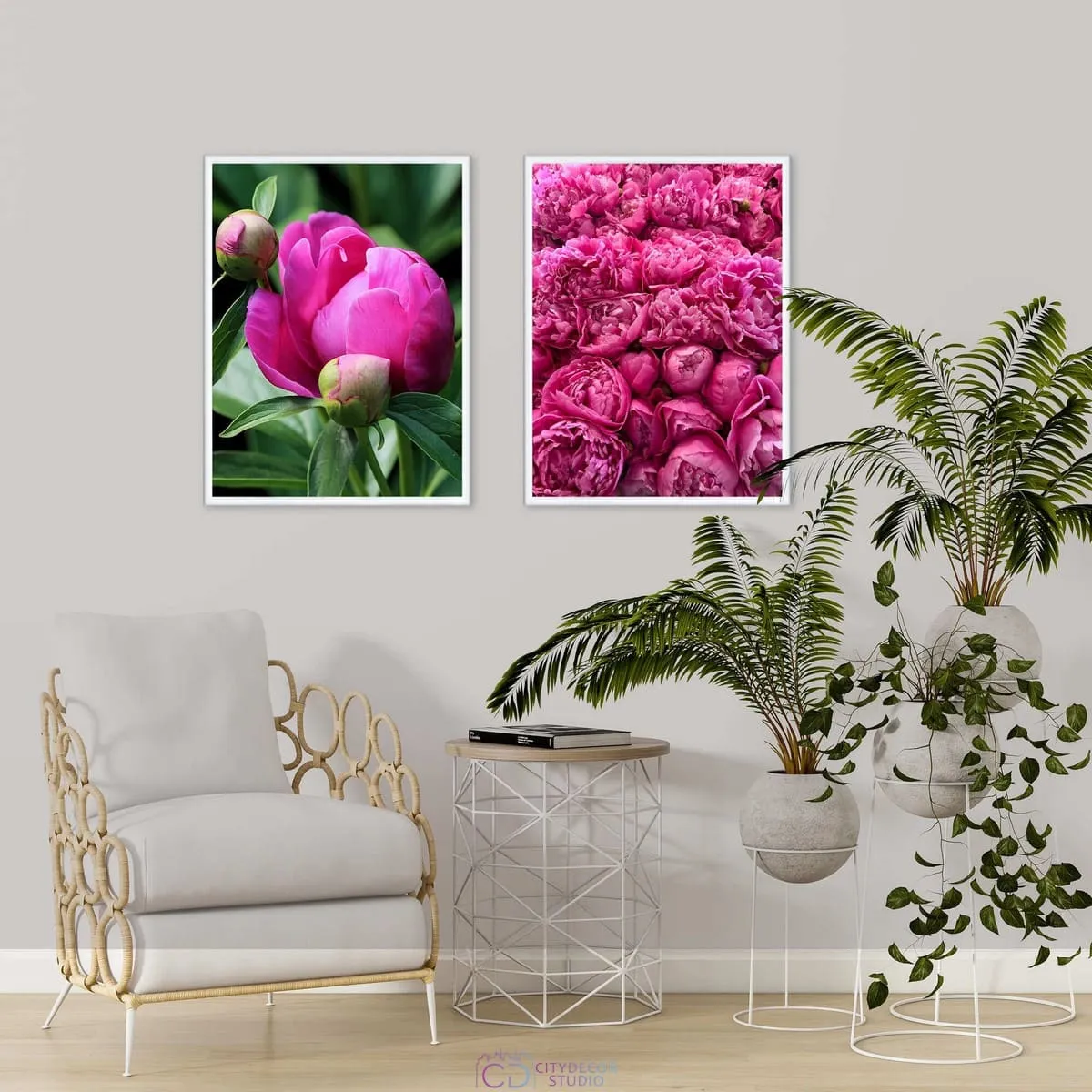 Набор постеров Citydecor Пионы арт. 2 (2 постера размером 40x30 см без рам)