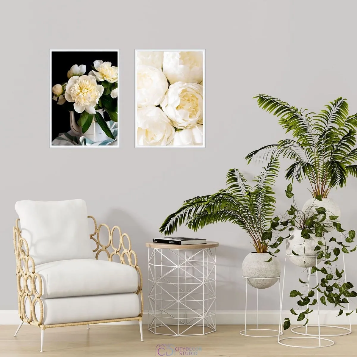 Набор постеров Citydecor Пионы арт. 6 (2 постера размером 21x30 см без рам)