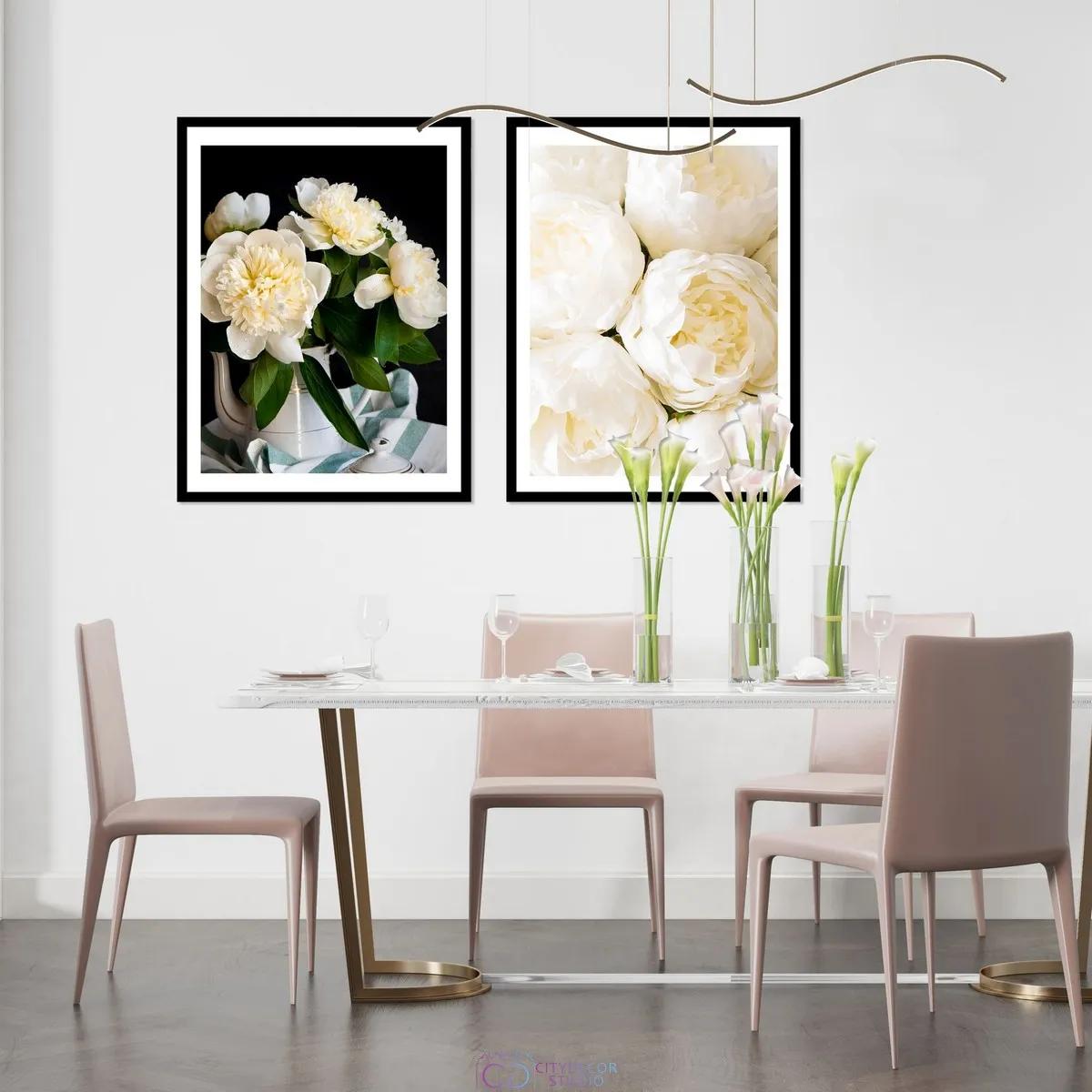 Набор постеров Citydecor Пионы арт. 7 (2 постера размером 40x30 см без рам)