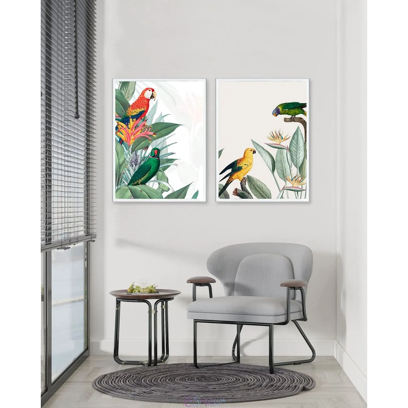 Набор постеров Citydecor Попугайчики арт. 4 (2 постера размером 40x30 см без рам)