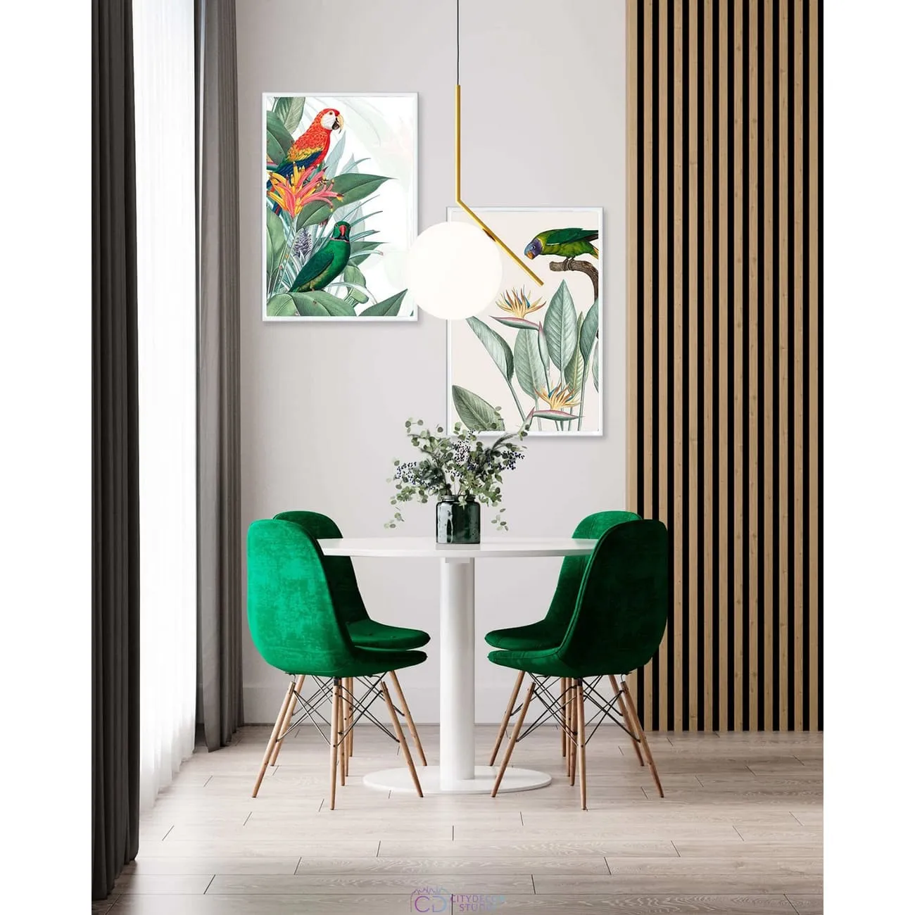 Набор постеров Citydecor Попугайчики арт. 6 (2 постера размером 60x40 см без рам)