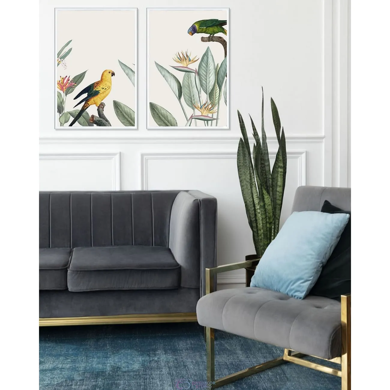 Набор постеров Citydecor Попугайчики арт. 7 (2 постера размером 60x40 см без рам)