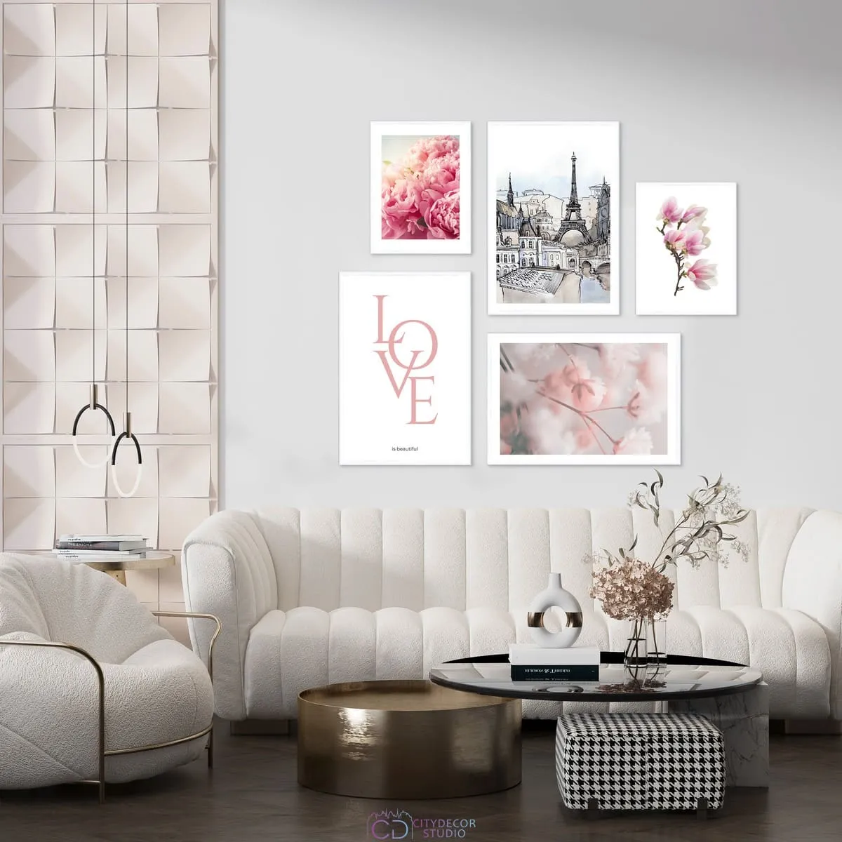 Набор постеров Citydecor Romantic арт. 2 (2 постера размером 30x40 см и 3 постера 40x60 см без рам)