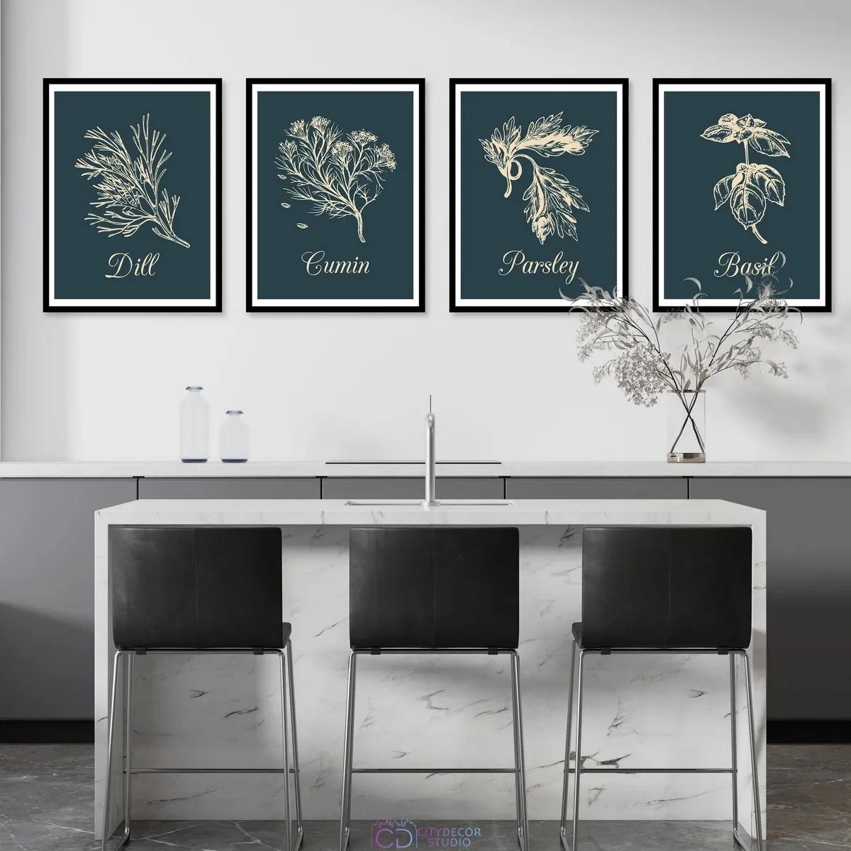 Набор постеров Citydecor Специи арт. 1 (4 постера размером 40x30 см без рам)