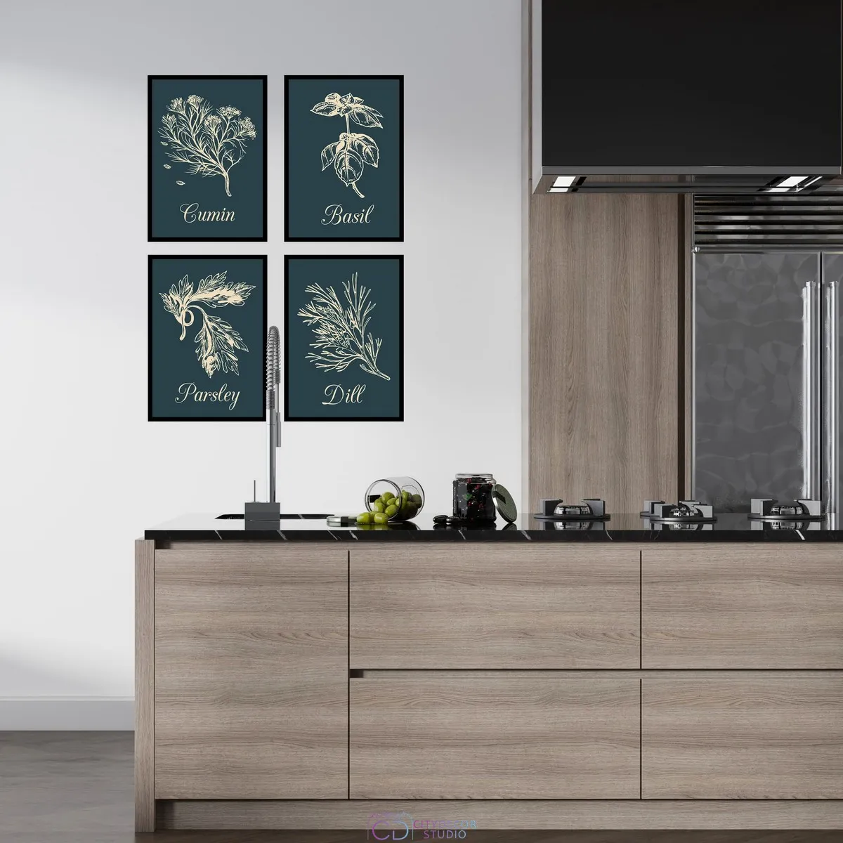 Набор постеров Citydecor Специи арт. 3 (4 постера размером 21x30 см без рам)