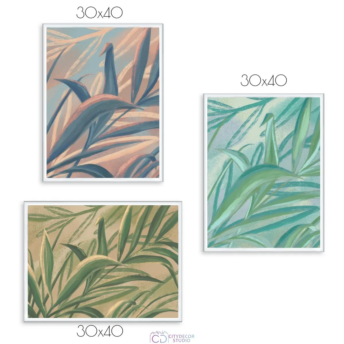Набор постеров Citydecor Sunset арт. 4 (3 постера размером 40x30 см без рам)