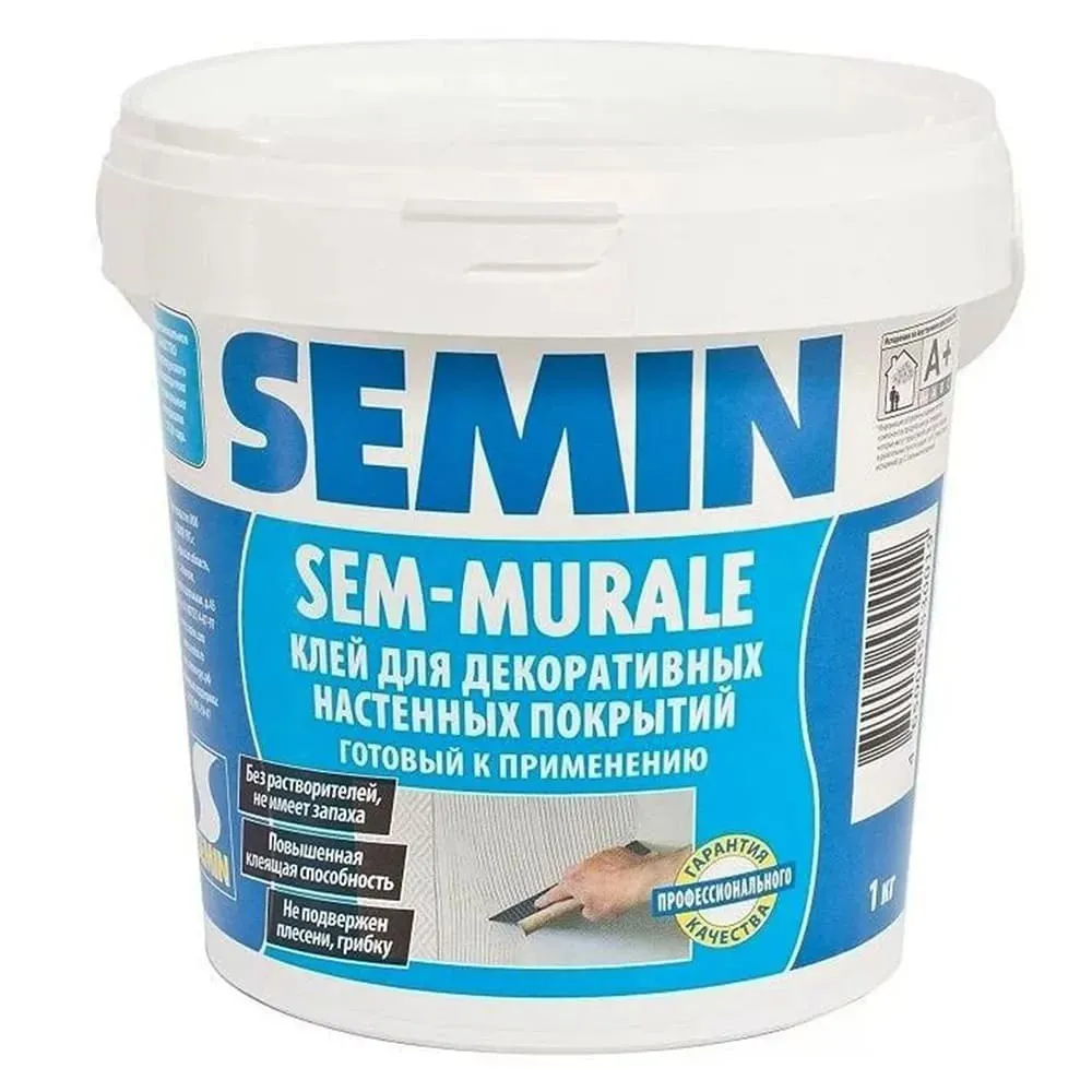 Профессиональный клей для обоев Semin Sem-Murale (5 литров) / готовый состав / универсальный для любого типа обоев 