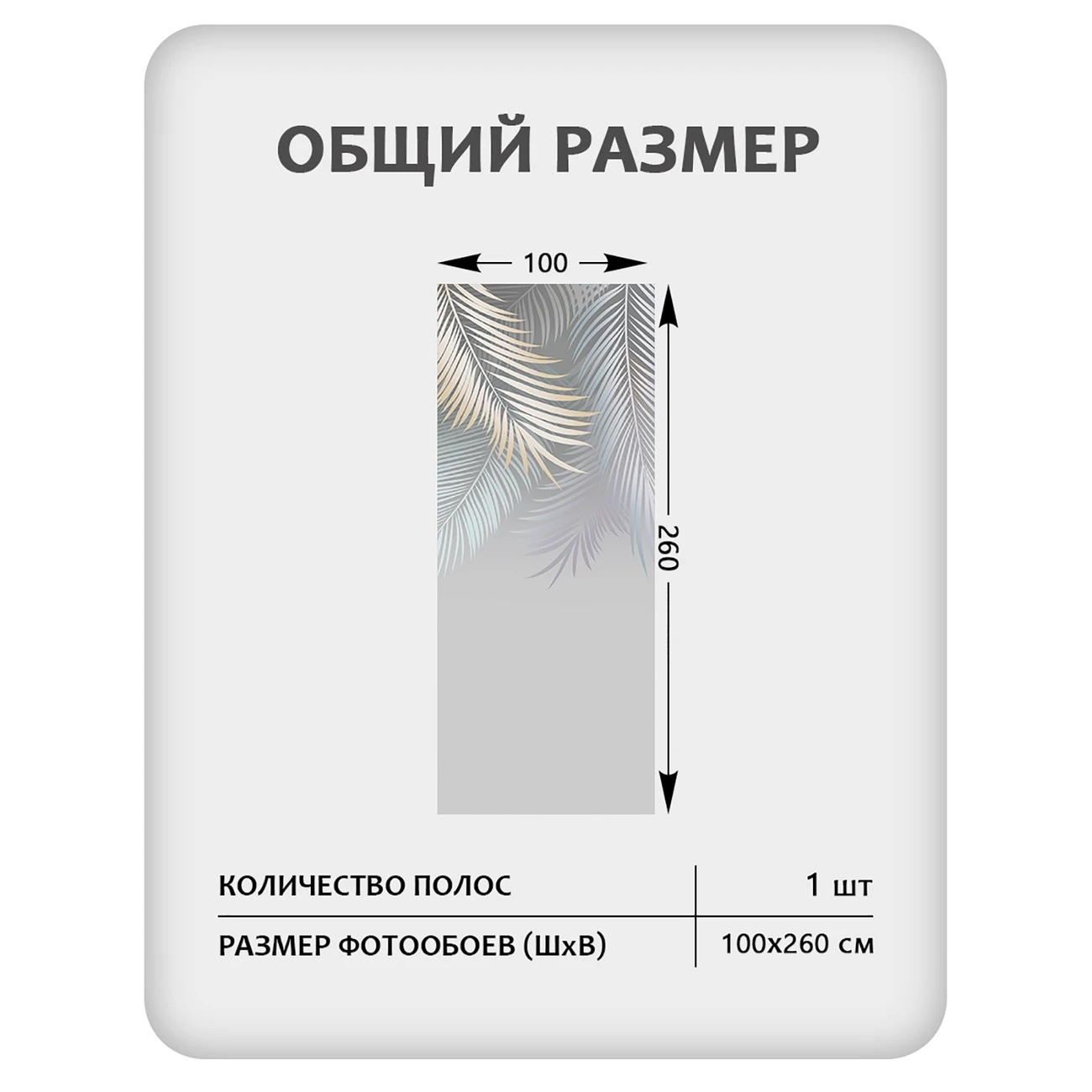 Фотообои рулонные Citydecor Пальмовые листья 78 на флизелиновой основе 100x260 см