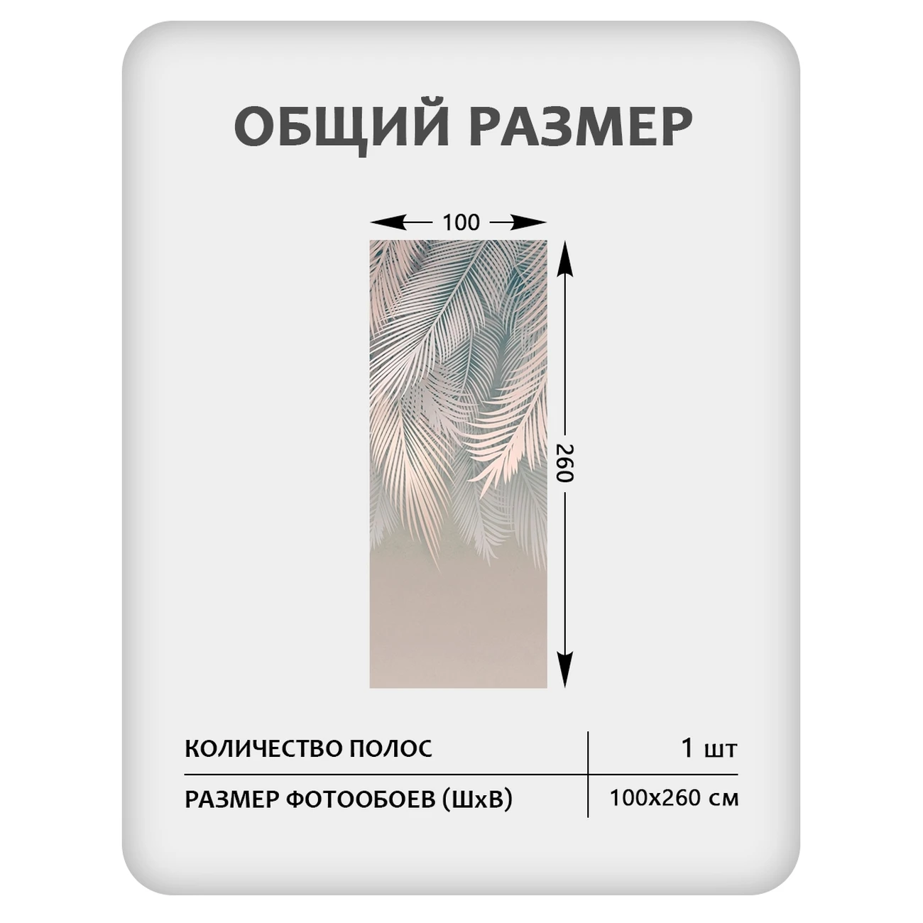 Фотообои рулонные Citydecor Пальмовые листья 83 на флизелиновой основе 100x260 см