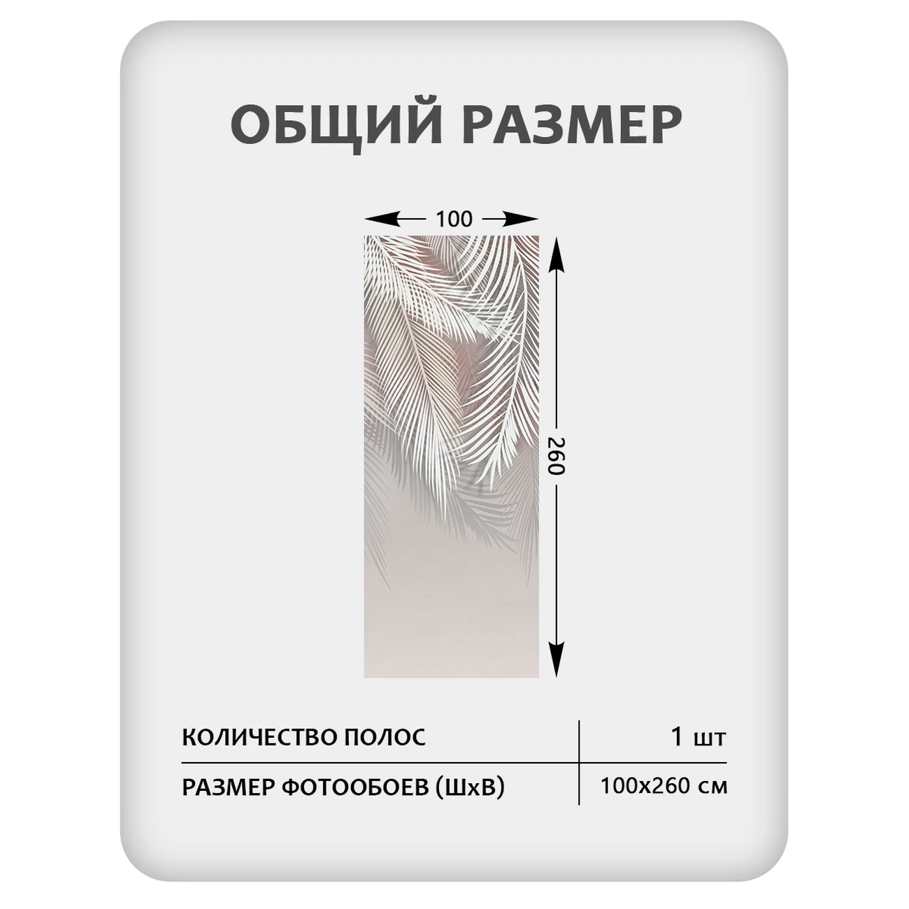 Фотообои рулонные Citydecor Пальмовые листья 85 на флизелиновой основе 100x260 см