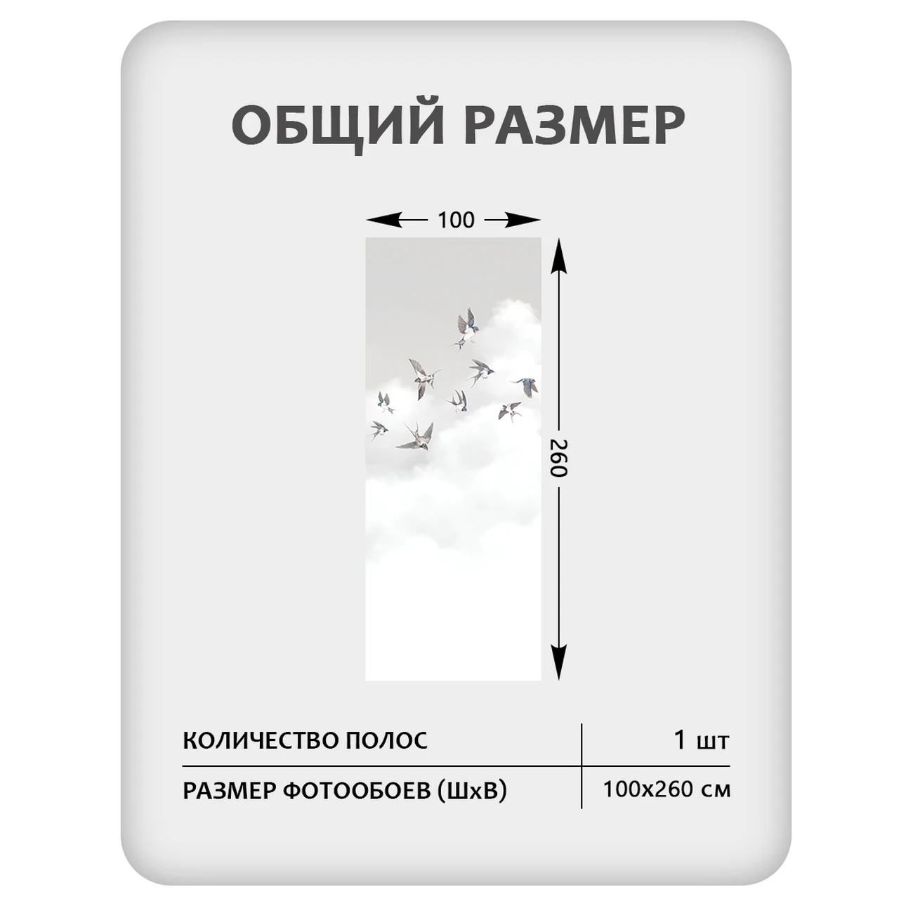 Фотообои рулонные Citydecor Air 10 на флизелиновой основе 100x260 см