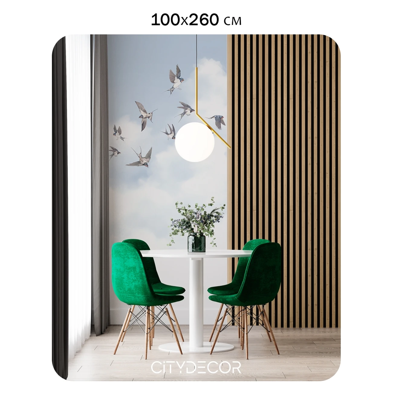 Фотообои рулонные Citydecor Air 11 на флизелиновой основе 100x260 см