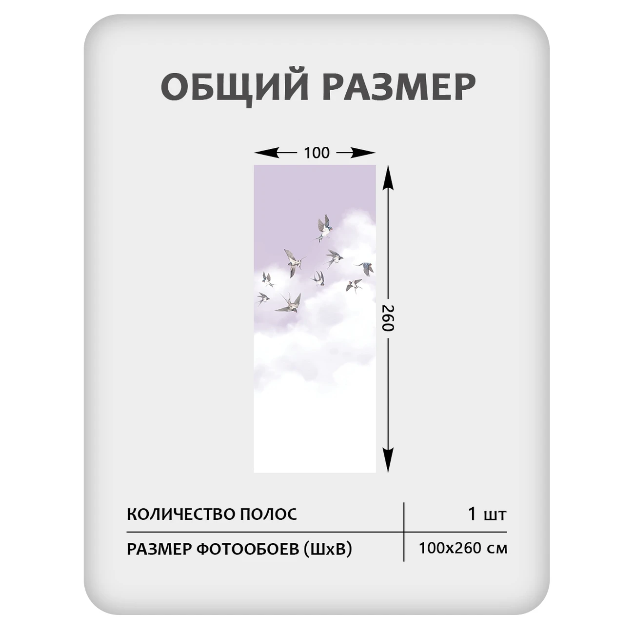 Фотообои рулонные Citydecor Air 13 на флизелиновой основе 100x260 см